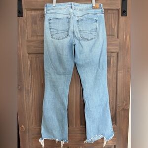 American Eagle Outfitters Light Blue kickboot jeans 10R